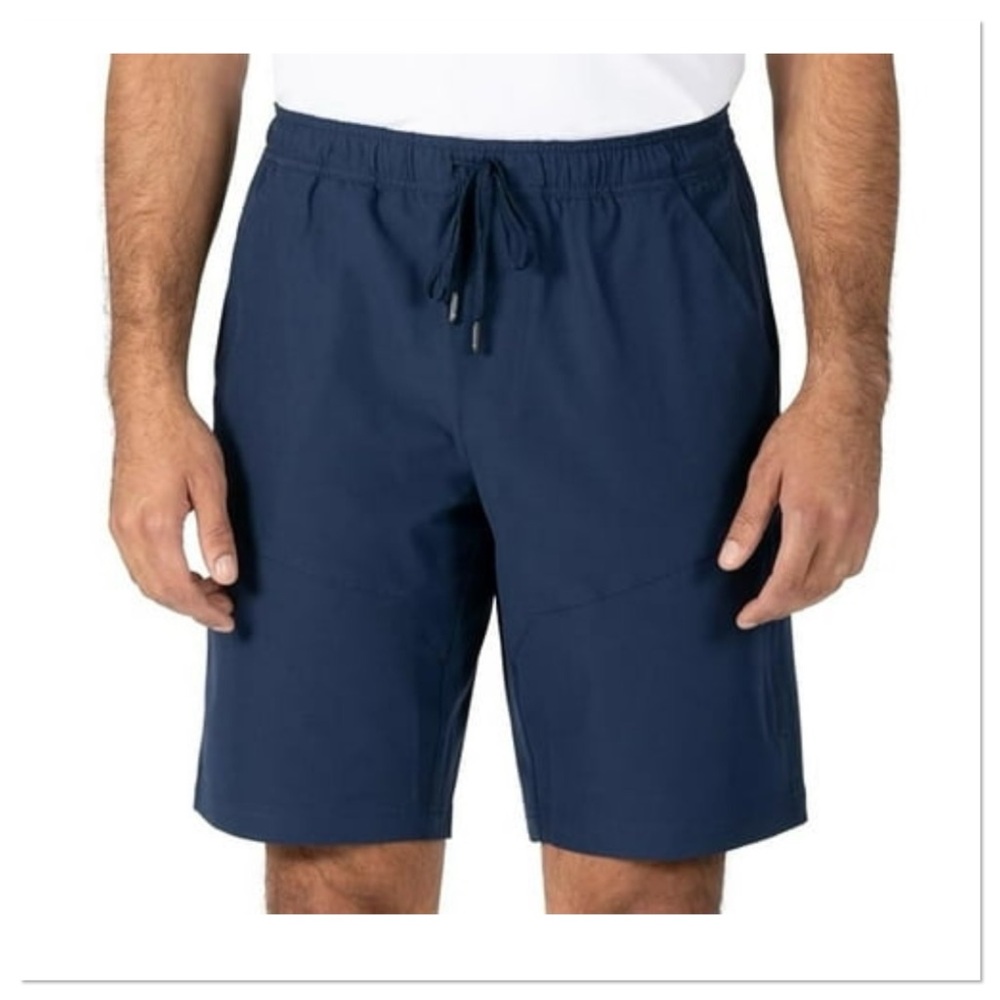 Gerry Men's 4 Way Stretch Navy Blue Elastic Waistband Trail Athletic Shorts